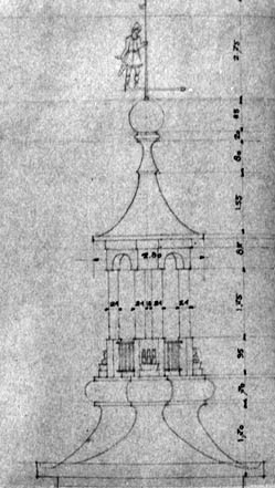 Projet de girouette pour le campanile de la mairie de Croisset