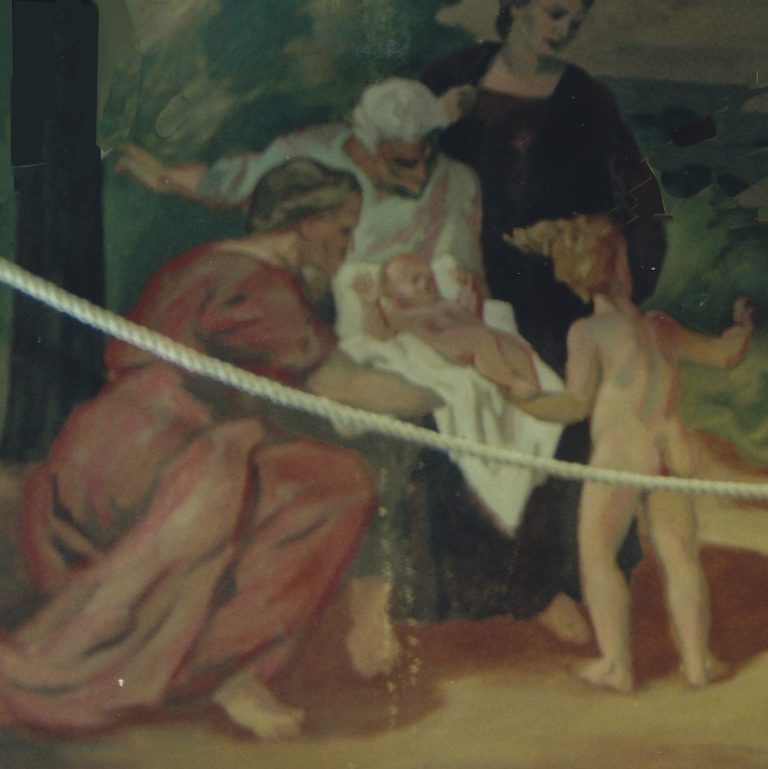 Programme iconographique de la mairie de Croisset. Peinture de Tolmer. Nativité