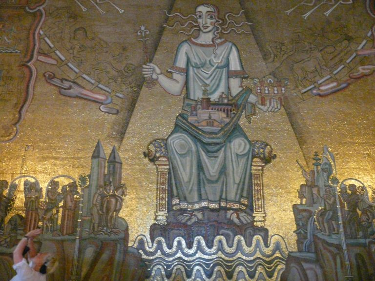 Mosaïque dans l'hôtel de ville de Stockholm Mosaïque