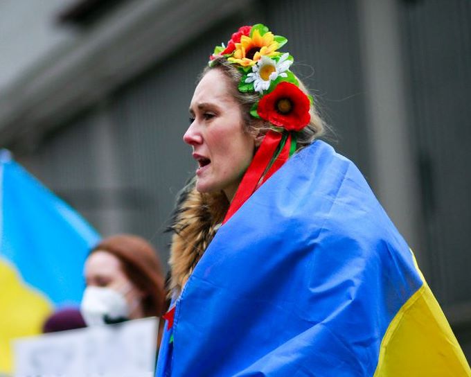 Manifestation de défense de la culture ukrainienne avril 2022
