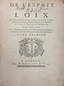 de l'Esprit des lois
